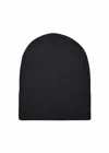 Carolina Amato Cashmere Bulk Rib Hat In Black