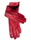 Carolina Amato Women's Italian Silk Long Gloves In Red In Red