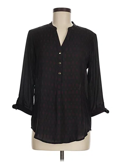 Pre-owned Carolina Belle 3/4 Sleeve Blouse In Black