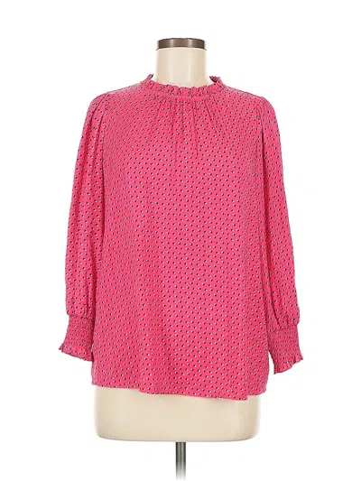 Pre-owned Carolina Belle 3/4 Sleeve Blouse In Pink
