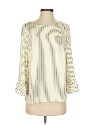 Pre-owned Carolina Belle 3/4 Sleeve Blouse In Yellow