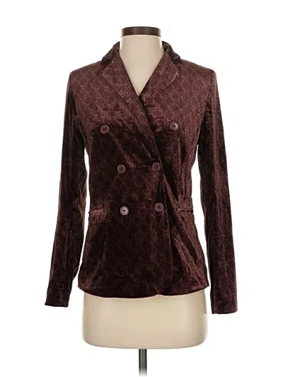 Pre-owned Carolina Belle Blazer Jacket In Burgundy