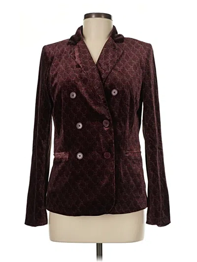 Pre-owned Carolina Belle Blazer Jacket In Burgundy