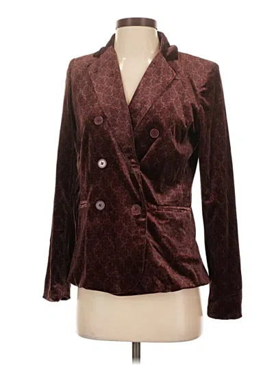 Pre-owned Carolina Belle Blazer Jacket In Burgundy