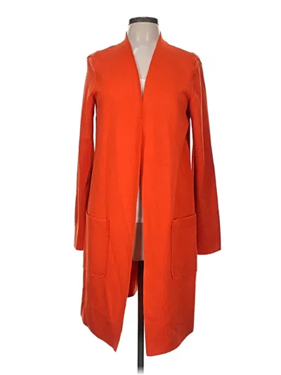 Pre-owned Carolina Belle Cardigan Sweater In Orange