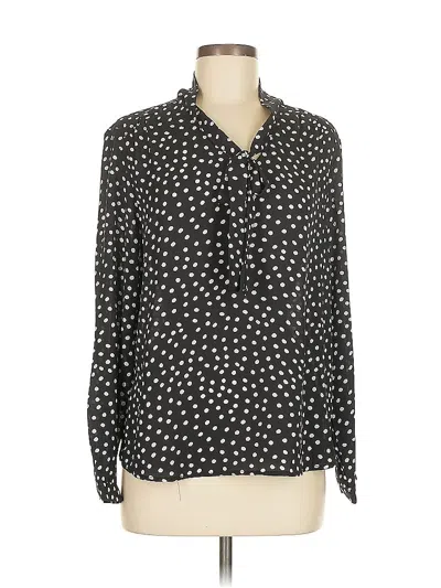 Pre-owned Carolina Belle Long Sleeve Blouse In Black