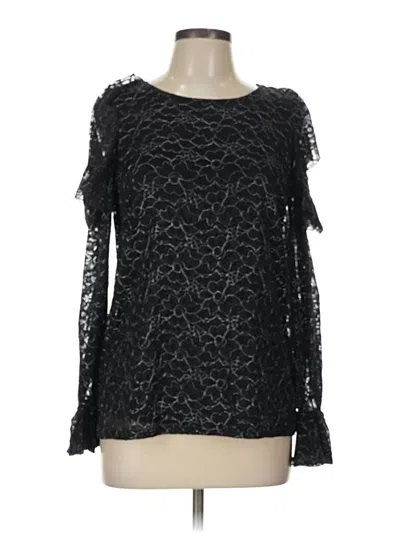 Pre-owned Carolina Belle Long Sleeve Blouse In Black