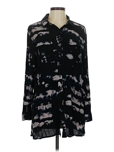 Pre-owned Carolina Belle Long Sleeve Blouse In Black