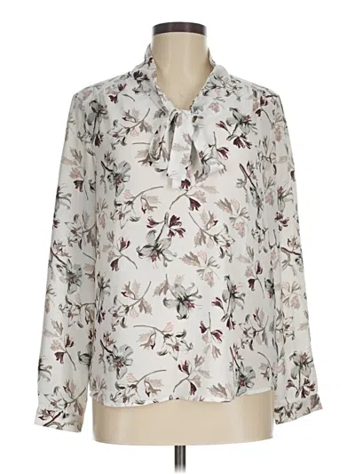 Pre-owned Carolina Belle Long Sleeve Blouse In Ivory