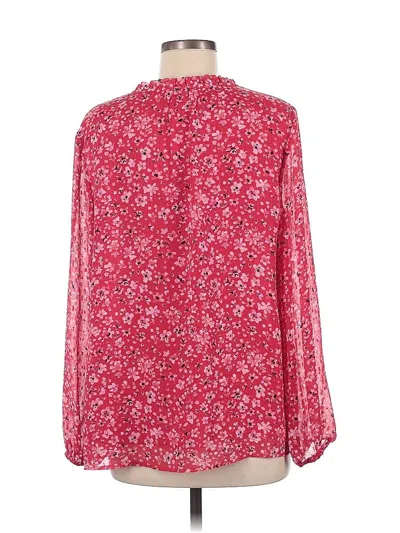 Pre-owned Carolina Belle Long Sleeve Blouse In Red