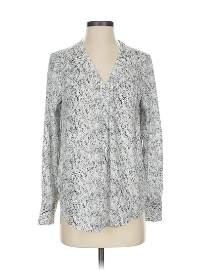 Pre-owned Carolina Belle Long Sleeve Blouse In Silver