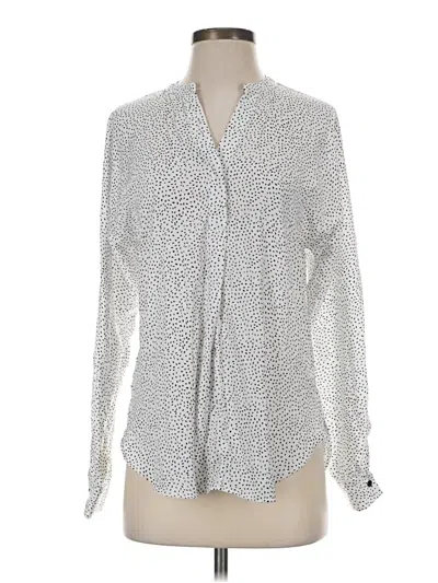 Pre-owned Carolina Belle Long Sleeve Blouse In Silver