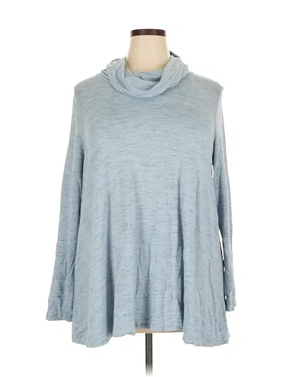 Pre-owned Carolina Belle Long Sleeve Turtleneck In Blue