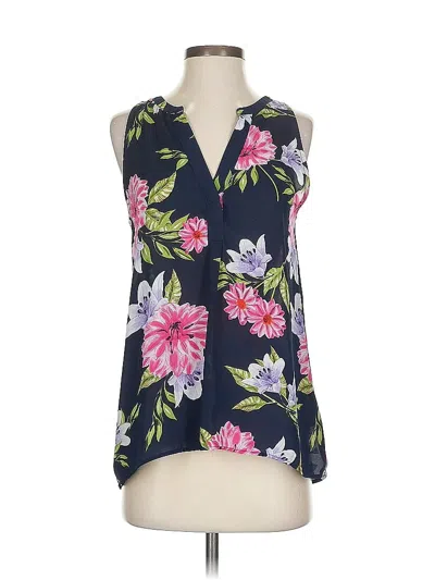 Pre-owned Carolina Belle Sleeveless Blouse In Blue