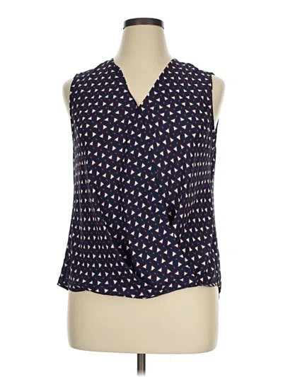 Pre-owned Carolina Belle Sleeveless Blouse In Blue