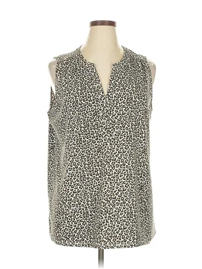 Pre-owned Carolina Belle Sleeveless Blouse In White