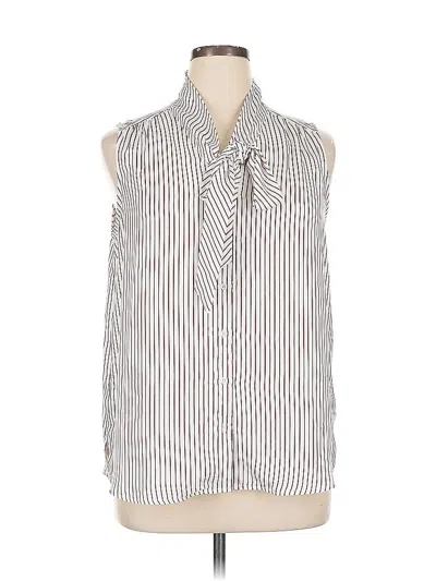 Pre-owned Carolina Belle Sleeveless Blouse In White