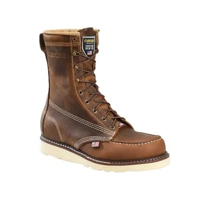 Pre-owned Carolina Boots Carolina® Men's Dark Brown Domestic Toe Wedge Work Boots Ca8012
