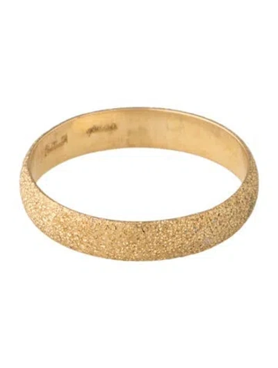 Pre-owned Carolina Bucci 18k Florentine Finish Flat Band Ring In Multicolor