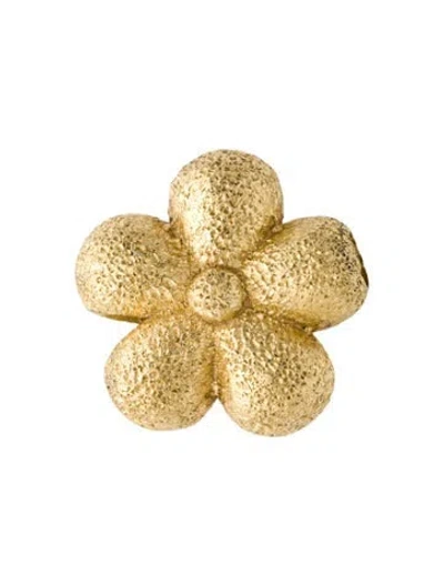 Pre-owned Carolina Bucci 18k Forte Got Lucky Florentine Finish Fiore Bead Charm In Multi