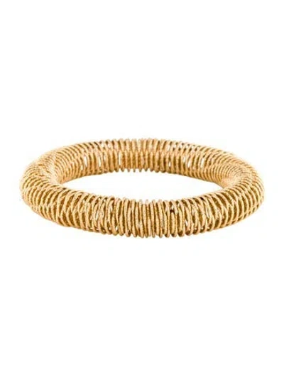 Pre-owned Carolina Bucci 18k Medium K.i.s.s. Bracelet, 7" In Multicolor