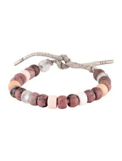Pre-owned Carolina Bucci 18k Multistone Forte Bead Bracelet, 6.75" In Multicolor