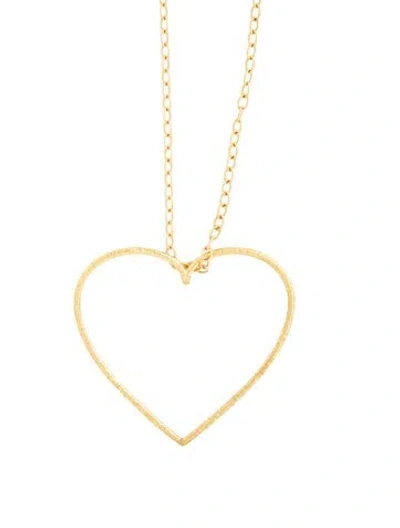 Pre-owned Carolina Bucci 18k Rollò Chain And Heart Pendant Necklace, 32" In Multi
