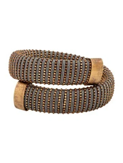 Pre-owned Carolina Bucci Caro Cotton Wrap Bracelet, 6.25" In Multicolor