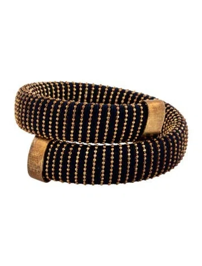 Pre-owned Carolina Bucci Caro Cotton Wrap Bracelet In Blue