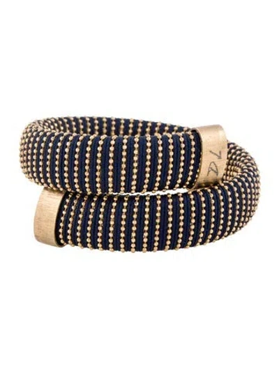 Pre-owned Carolina Bucci Caro Wrap Bracelet, 6.75" In Blue