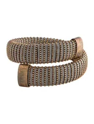Pre-owned Carolina Bucci Caro Wrap Bracelet In Blue/grey
