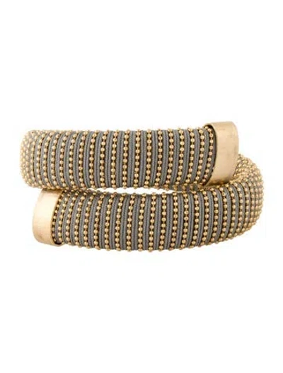 Pre-owned Carolina Bucci Caro Wrap Bracelet In Gray