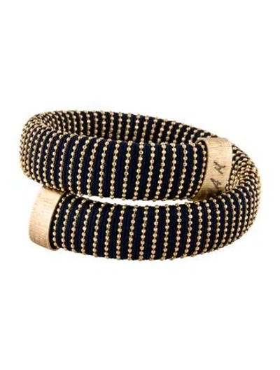 Pre-owned Carolina Bucci Cotton Caro Wrap Bracelet In Blue