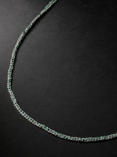 Carolina Bucci Fortune Lucky White Gold And Silk Necklace