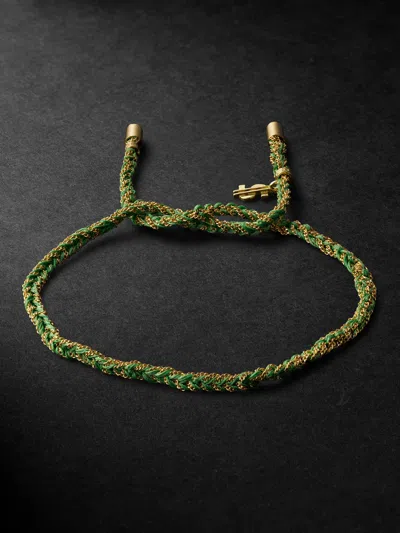 Carolina Bucci Lucky Money Gold And Silk Bracelet In Unknown