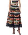 Carolina Herrera Printed Cotton-blend Poplin Midi Skirt In Multi
