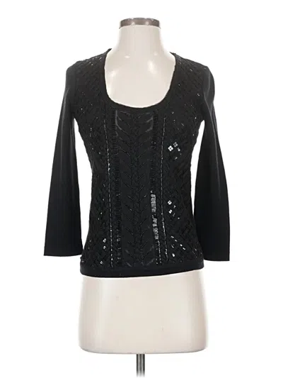 Pre-owned Carolina Herrera 3/4 Sleeve T-shirt In Black