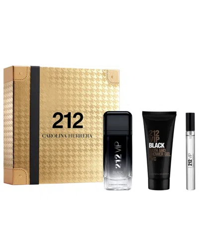 Carolina Herrera 3-pc. 212 Vip Black Eau De Parfum Gift Set In Transparent