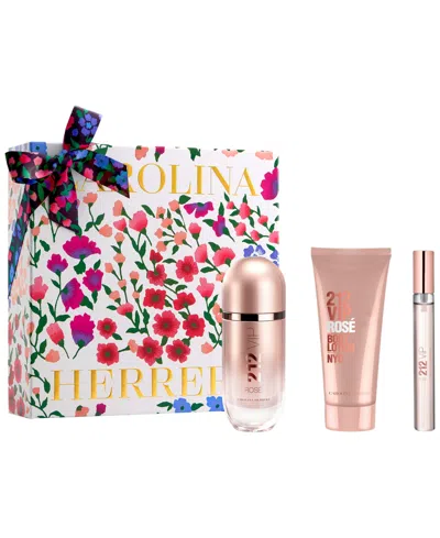 Carolina Herrera 3-pc. 212 Vip Rose Eau De Parfum Gift Set In Transparent