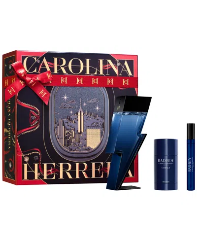 Carolina Herrera 3-piece Bad Boy Cobalt Eau De Parfum Gift Set In No Color