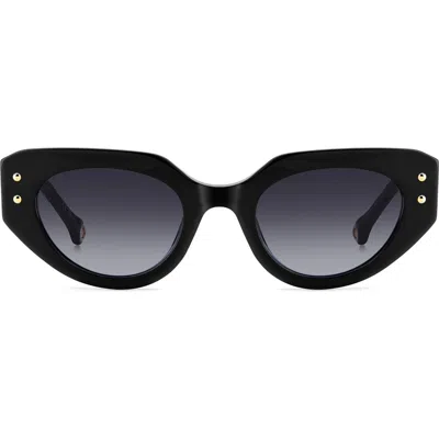 Carolina Herrera 50mm Gradient Cat Eye Sunglasses In Black