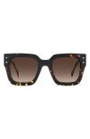 Carolina Herrera 51mm Gradient Square Sunglasses In Brown