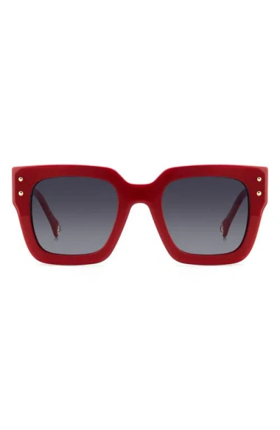 Carolina Herrera 51mm Gradient Square Sunglasses In Red