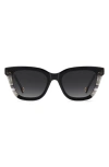 Carolina Herrera 52mm Cat Eye Sunglasses In Black
