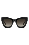 Carolina Herrera 52mm Gradient Cat Eye Sunglasses In Black