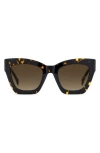 Carolina Herrera 52mm Gradient Cat Eye Sunglasses In Brown