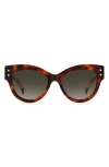 Carolina Herrera 54mm Cat Eye Sunglasses In Havana / Brown Gradient