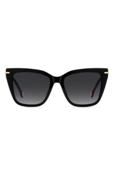 Carolina Herrera 54mm Gradient Cat Eye Sunglasses In Black