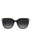 Carolina Herrera 54mm Rectangular Sunglasses In Black Beige