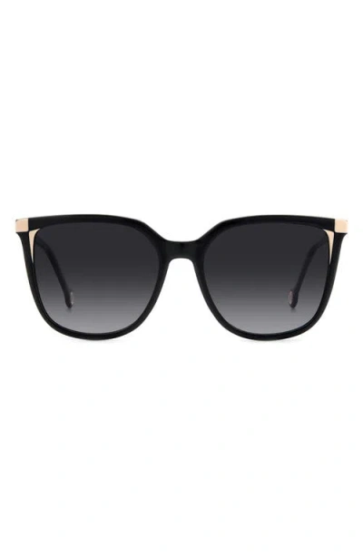 Carolina Herrera 54mm Rectangular Sunglasses In Black Beige